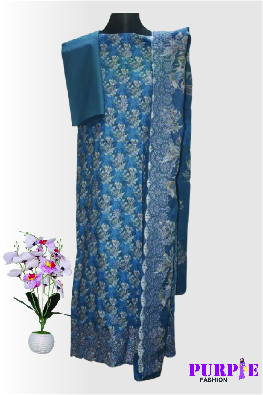 MASHAAL – প্রিমিয়াম আনস্টিচড ৩ পিস লন স্যুট